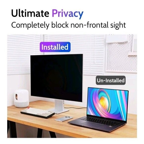 34” Widescreen Privacy Filter for 21:9 Monitor, Anti Glare Blue Light Shield - Picture 3 of 6